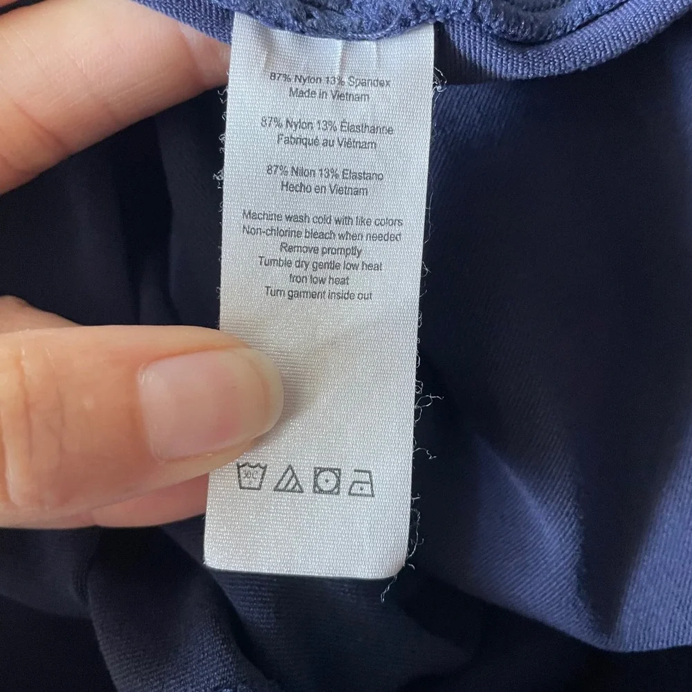 Alo‎ Yoga High Waist Coast Stirrup Legging Mesh Navy Blue Medium Full Length